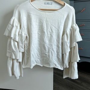 Zara ruffle sweater